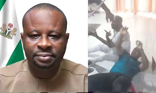 Video of thugs beating up Rivers LG Administrator and Forcing him to Resign Emerges